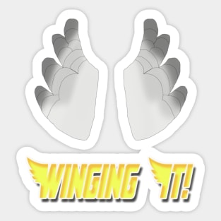 Winging It Sticker